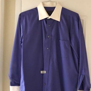 Men’s white collar/cuff dress shirt